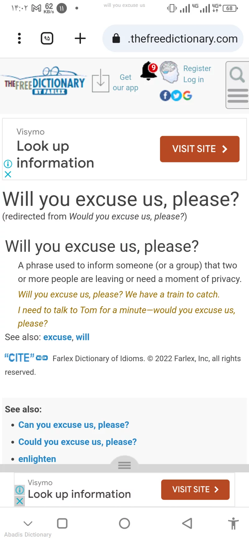 will you excuse us